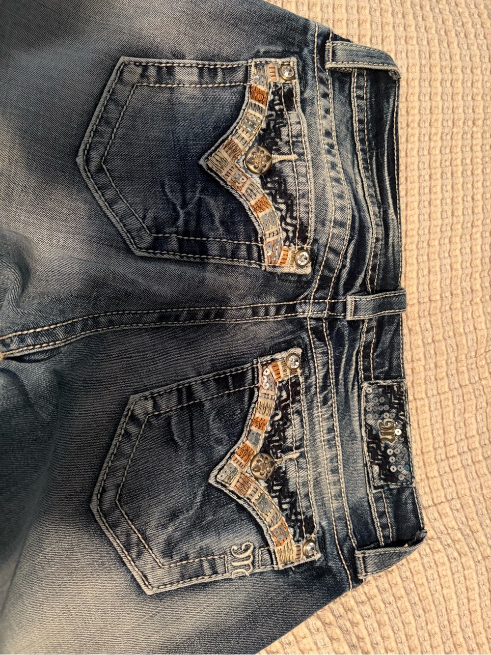 Miss Me Boot Cut Embroidered Jeans